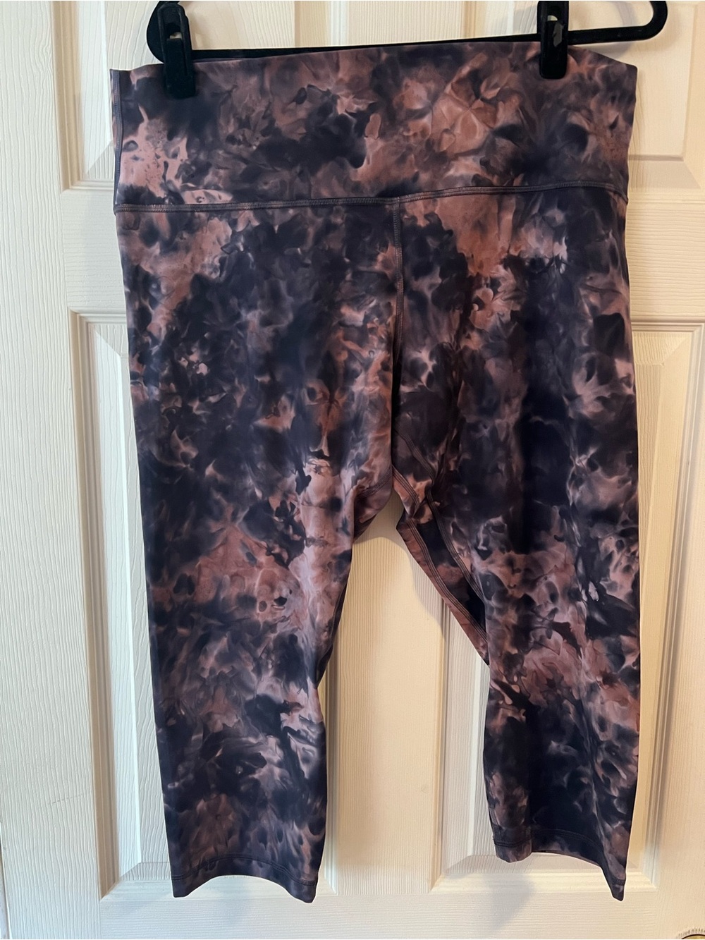 #001 Lululemon Align Crop *21" Diamond Dye Graphite Grey Pink Pastel Sz 18 EUC